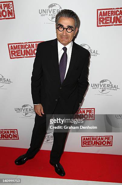 Eugene Levy arrives at the Australian premiere of "American Pie: Reunion" on March 7, 2012 in Melbourne, Australia.