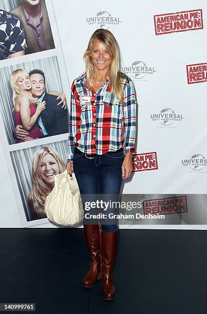 Simone Callahan arrives at the Australian premiere of "American Pie: Reunion" on March 7, 2012 in Melbourne, Australia.