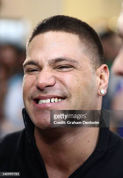 Ronnie Magro of 'Jersey Shore' arrives at the Australian premiere of "American Pie: Reunion" on March 7, 2012 in Melbourne, Australia.