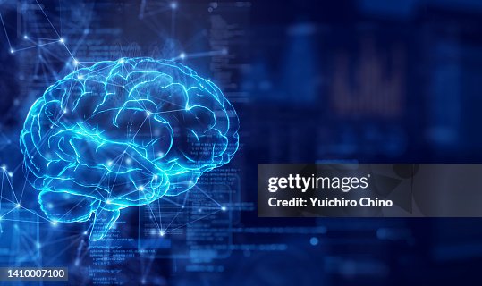 Artificial Intelligence brain and network data Artificial Intelligence brain and network data