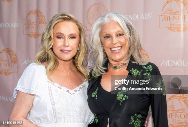 Television personality Kathy Hilton and actress Shera Danese attend an exclusive screening of "Real Housewives Of Beverly Hills" at a private...