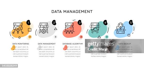 data management infographic concepts - funnel infographic stock illustrations