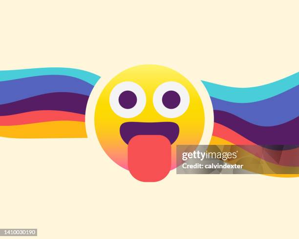 emoticon design on a retro style background - heart problems stock illustrations