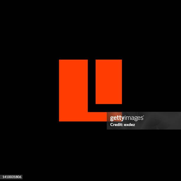 letter l logo set - l monogram stock illustrations