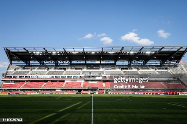 General view inside the empty stadium prior the pre-season friendly match between DC United and Bayern Munich at Audi Field on July 20, 2022 in...