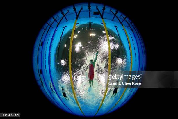 Francesca Halsall of Loughborough University S & WPC competes in the Women's 50m Freestyle Semi Final 2 during day seven of the British Gas Swimming...