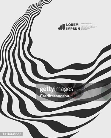 Abstract black and white curve wave stripe line pattern background Abstract black and white curve wave stripe line pattern background