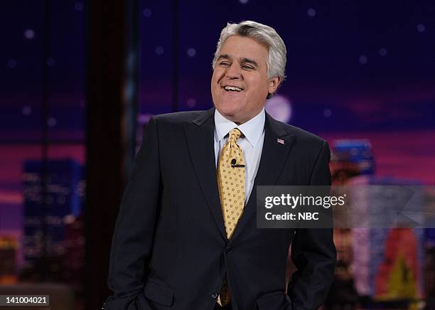 Air Date 1/15/2008 -- Episode 3476 -- Pictured: Host Jay Leno during his monologue on January 15, 2008 -- Photo by: Margaret Norton/NBCU Photo Bank