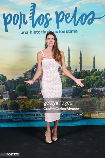 Actress Amaia Salamanca attends the "Por Los Pelos. Una Historia de Autoestima" photocall at the Urso Hotel on July 21, 2022 in Madrid, Spain.