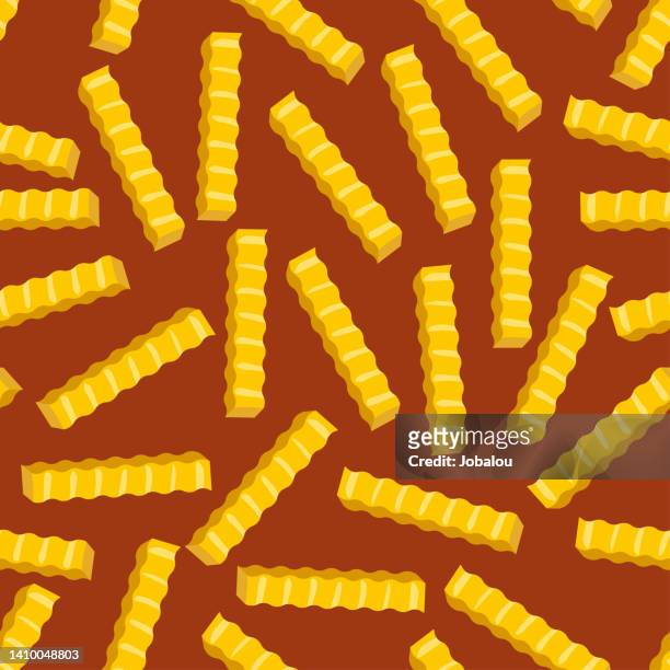 seamless background of appetizing french fries - fries stock illustrations