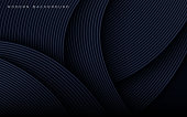 abstract black with wavy line dimension overlap background. eps10 vector