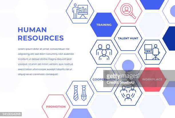 human resources web banner concepts - executive search stock illustrations