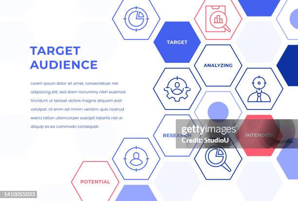 target audience web banner concepts - customer experience abstract stock illustrations