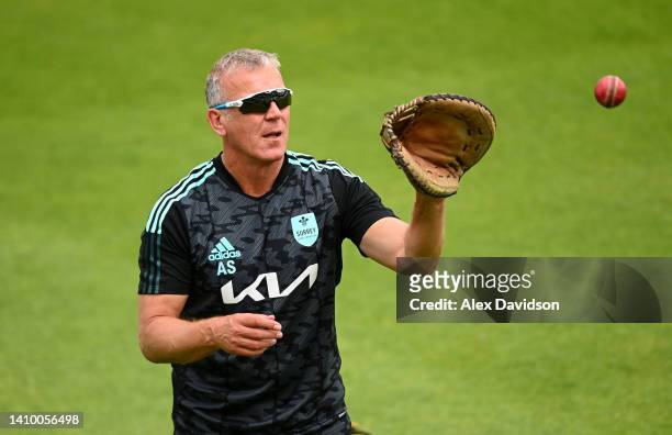 Surrey Director of Cricket, Alec Stewart during Day Three of the LV= Insurance County Championship match between Surrey and Essex at The Kia Oval on...