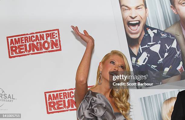 Tara Reid arrives at the Australian premiere of "American Pie: Reunion" on March 7, 2012 in Melbourne, Australia.