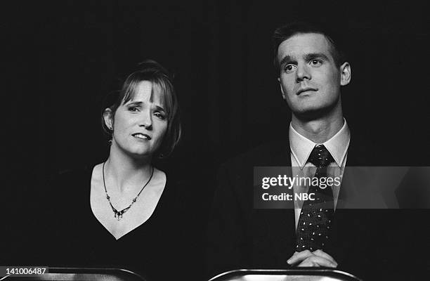 Caroline and the Opera" Episode 7 -- Aired 11/9/95 -- Pictured: Lea Thompson as Caroline Duffy, Peter Krause as Peter Weimerling -- Photo by: Mike...