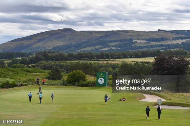 General view of the 2nd green during Day One of The Senior Open Presented by Rolex at The King's Course at Gleneagles on July 21, 2022 in...