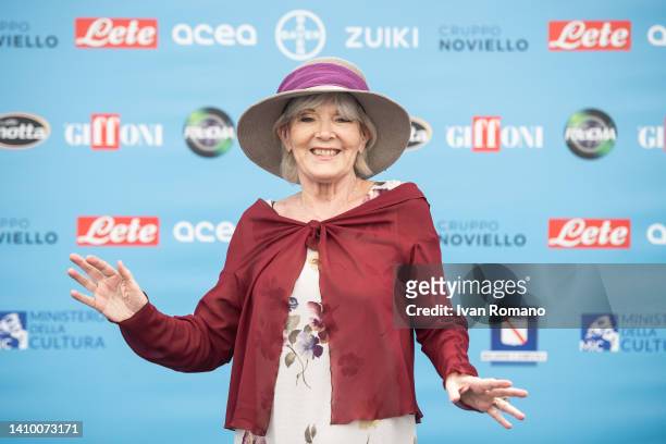 Caterina Caselli attends the photocall at the Giffoni Film Festival 2022 on July 21, 2022 in Giffoni Valle Piana, Italy.