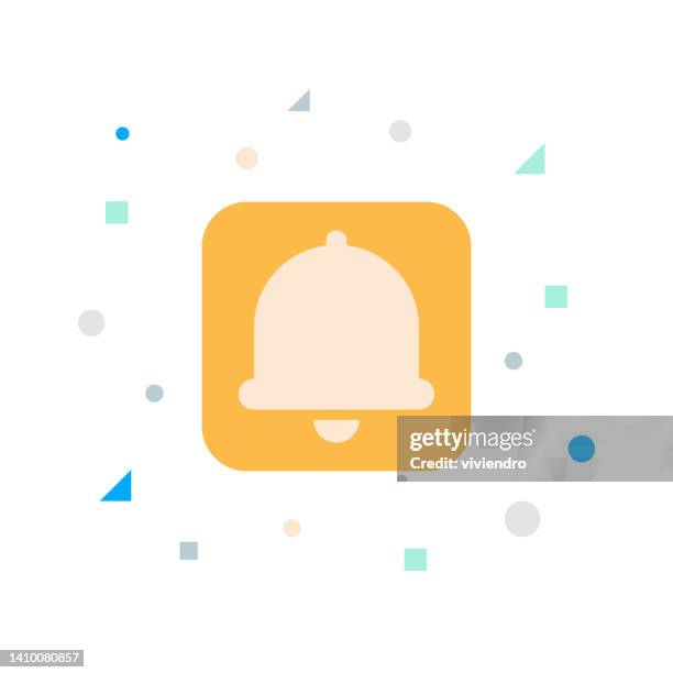 notification flat icon - quick response stock illustrations