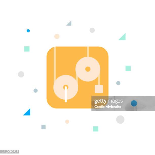 physics flat icon - lab tech white background stock illustrations