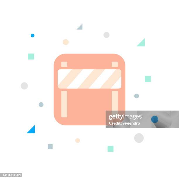 under construction flat icon - contractor white background stock illustrations
