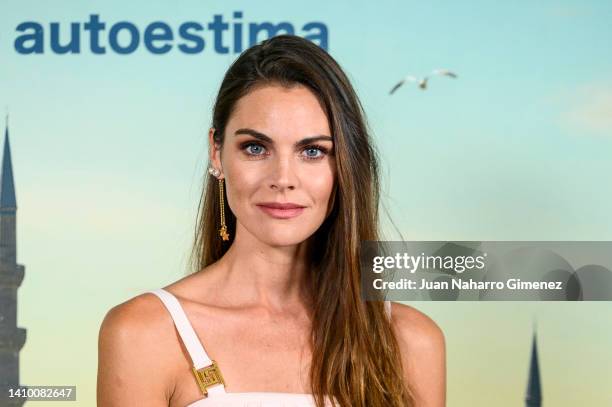 Spanish actress Amaia Salamanca attends the "Por Los Pelos. Una Historia de Autoestima" Madrid Photocall at Hotel URSO on July 21, 2022 in Madrid,...