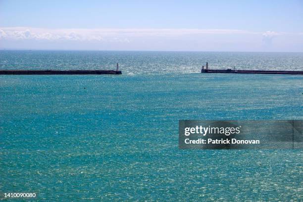 breakwater in dover, kent, england - north downs stock pictures, royalty-free photos & images