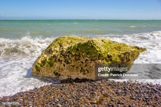 chalk boulder, dover, england - north downs stock pictures, royalty-free photos & images