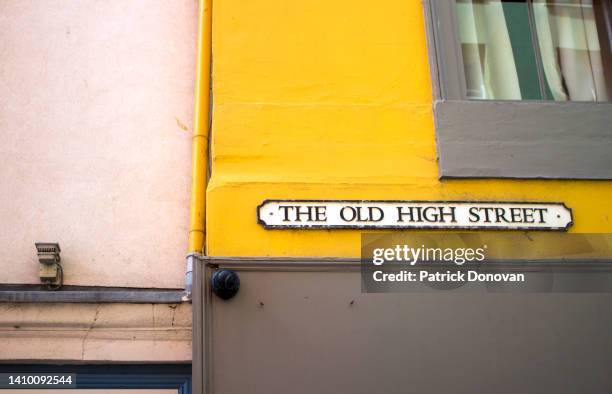 old high street, folkestone, kent, england - folkestone stock pictures, royalty-free photos & images