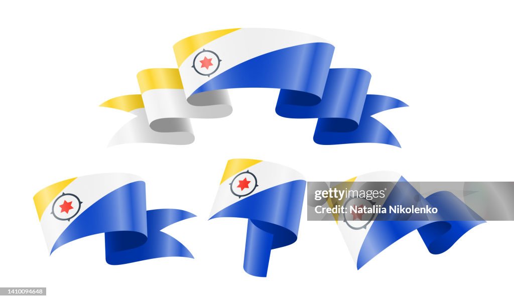 Bonaire - collection of waving country flags.