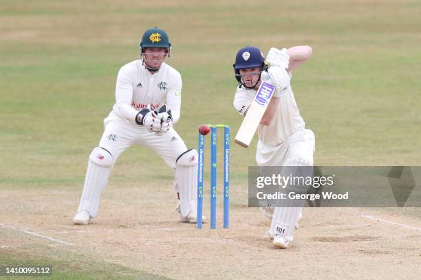 Brooke Guest of Derbyshire bats during the LV= Insurance County Championship match between Derbyshire and Nottinghamshire at The Incora County Ground...