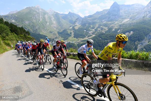 Geraint Thomas of The United Kingdom and Team INEOS Grenadiers, Brandon Mcnulty of United States, Tadej Pogacar of Slovenia and UAE Team Emirates -...