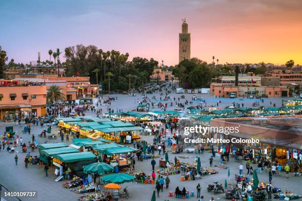 djemaa el fna main square, marrakesh - marrakesh stock pictures, royalty-free photos & images