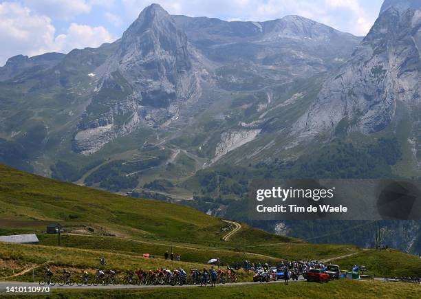 Nairo Alexander Quintana Rojas of Colombia and Team Arkéa - Samsic, Romain Bardet of France and Team DSM, David Gaudu of France and Team Groupama -...