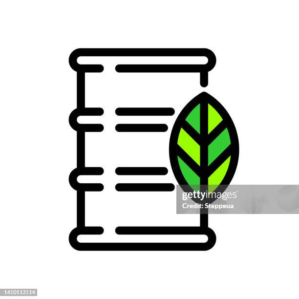 barrel with biofuel - biodiesel stock illustrations