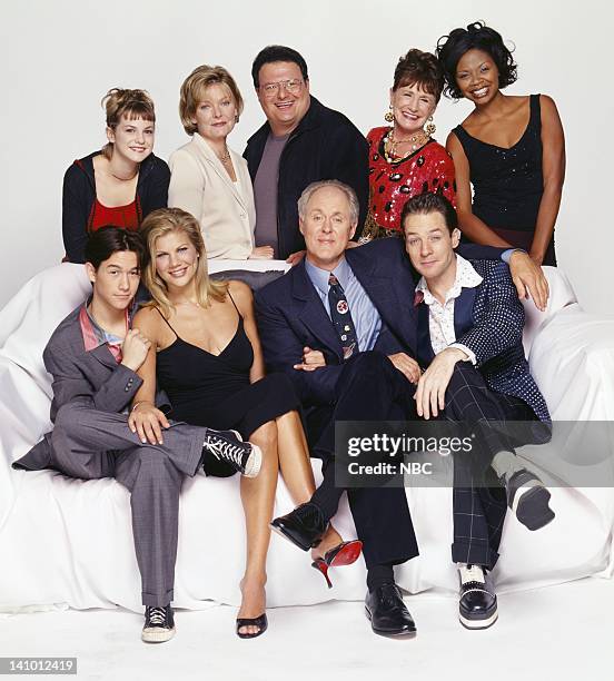 Season 5 -- Pictured: Joseph Gordon-Levitt as Tommy Solomon, Kristen Johnston as Sally Solomon, John Lithgow as Dr. Dick Solomon, French Stewart as...