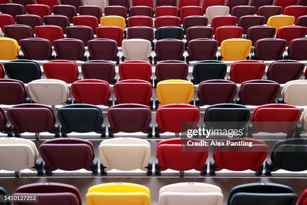 General view of the stadium seats prior to the UEFA Women's Euro 2022 Quarter Final match between Germany and Austria at Brentford Community Stadium...