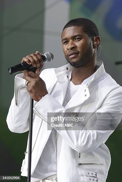 Usher -- Air Date -- Episode 3566 -- Pictured: Musical guest Usher performs during the Mercedes-Benz Summer Concert Series on June 3, 2008 -- Photo...