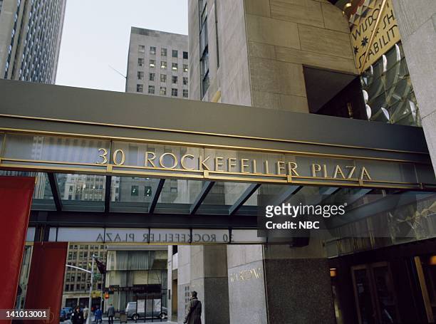 Pictured: Exterior of the RCA building and home to NBC headquarters located at 30 Rockefeller Plaza in New York, NY in 1988 --