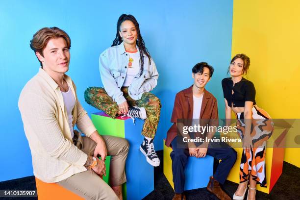 Kieron Moore, Sisi Stringer, André Dae Kim, and Daniela Nieves visit the #IMDboat At San Diego Comic-Con 2022: Day One on The IMDb Yacht on July 21,...