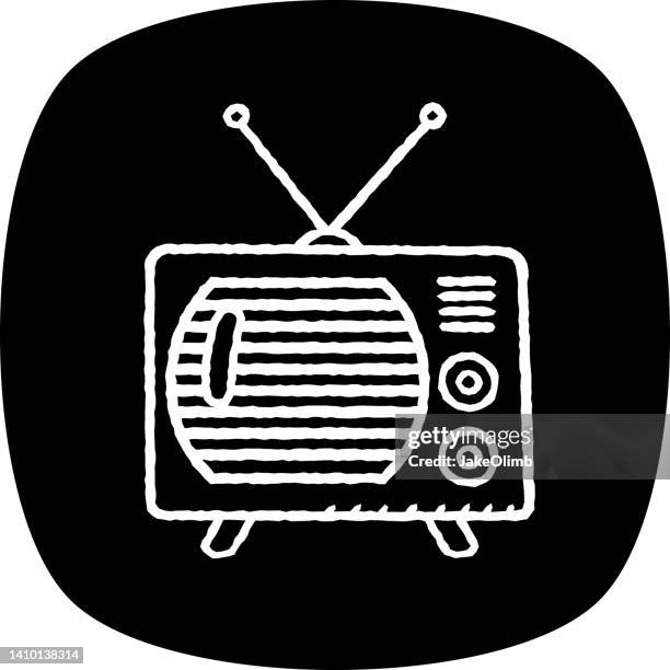 television set doodle 3 - cable tv stock illustrations