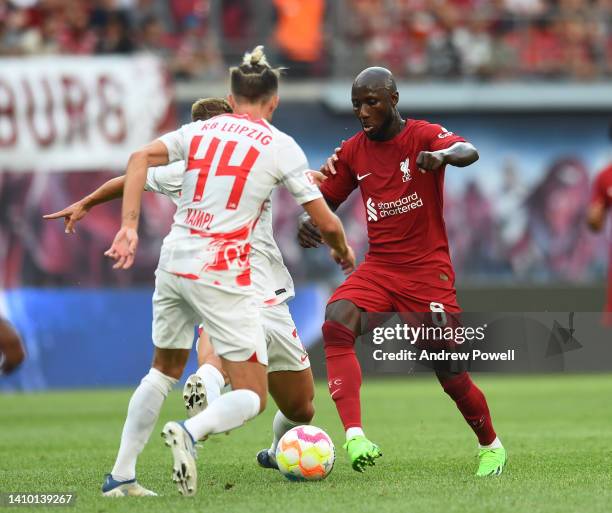 Naby Keita of Liverpool during the pre-season friendly match between RB Leipzig and Liverpool FC at Red Bull Arena on July 21, 2022 in Leipzig,...