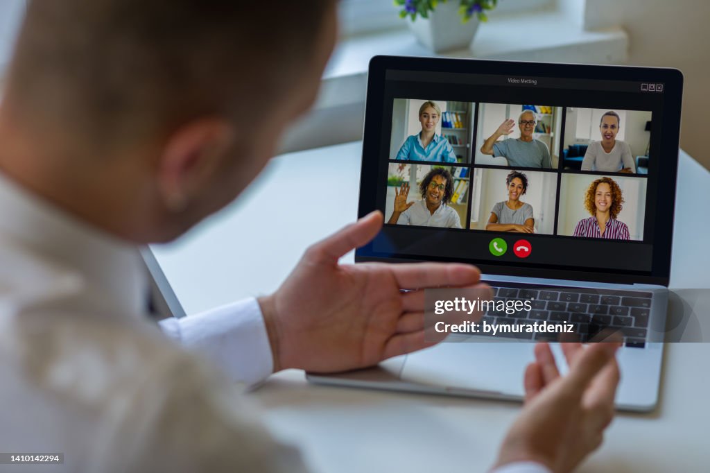 Business team in video conference