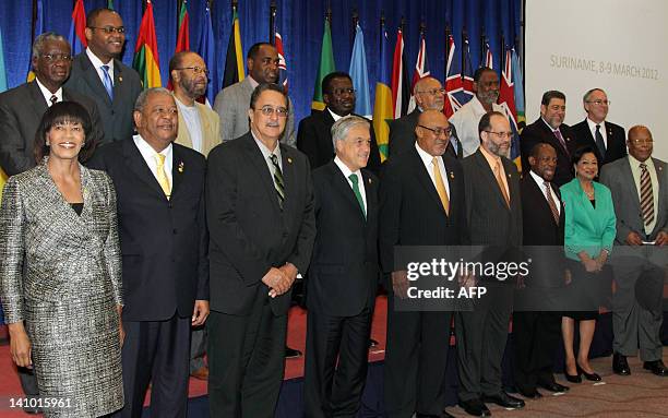 The heads of state Jamaica's Prime Minister Portia Simpson Miller, Antigua and Barbuda's PM Baldwin Spencer, St. Lucia's Prime Minister Kenny...