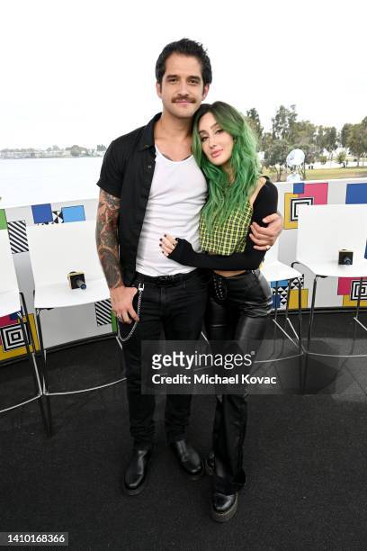 Tyler Posey and Phem visit the #IMDboat At San Diego Comic-Con 2022: Day One on The IMDb Yacht on July 21, 2022 in San Diego, California.
