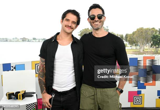 Tyler Posey and Tyler Hoechlin visit the #IMDboat At San Diego Comic-Con 2022: Day One on The IMDb Yacht on July 21, 2022 in San Diego, California.