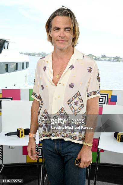 Chris Pine visits the #IMDboat At San Diego Comic-Con 2022: Day One on The IMDb Yacht on July 21, 2022 in San Diego, California.