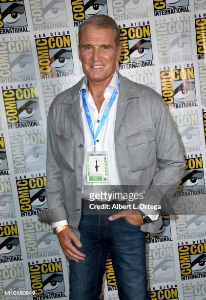 Dolph Lundgren attends the "Masters of the Universe: 40 Years" panel during 2022 Comic-Con International: San Diego at San Diego Convention Center on...