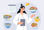 Nutritionist makes meal plan
