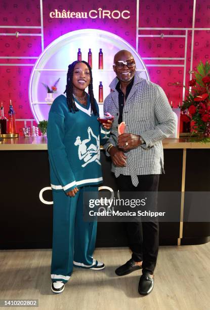 Karabo Poppy and Chef Richard Ingraham Celebrate The Arrival of CÎROC Passion at Chateau CÎROC on July 21, 2022 in New York City.